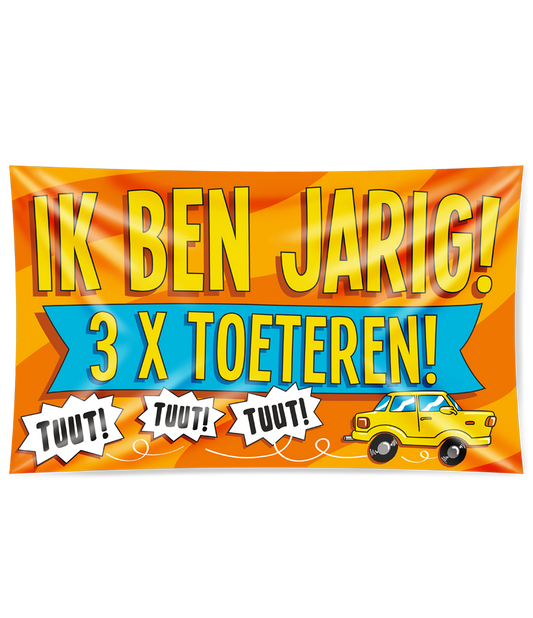 Gevelvlag Ik ben Jarig XXL