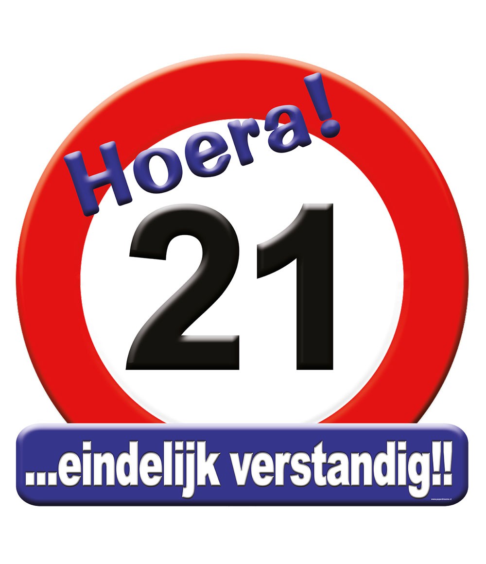 Huldeschild 21 jaar