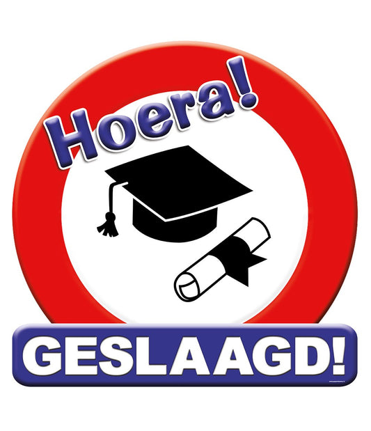 Huldeschild Geslaagd Verkeersbord