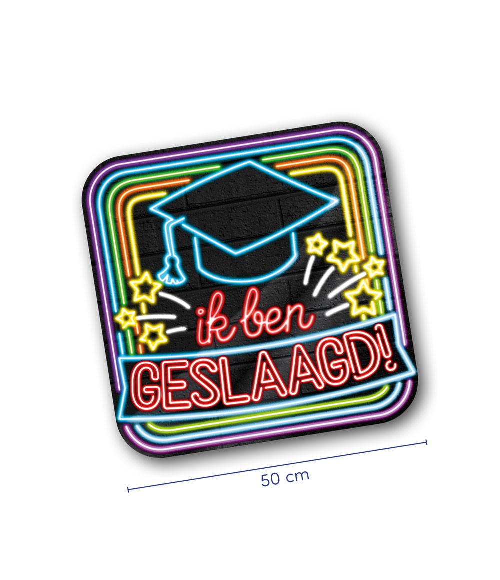 Huldeschild Geslaagd Neon