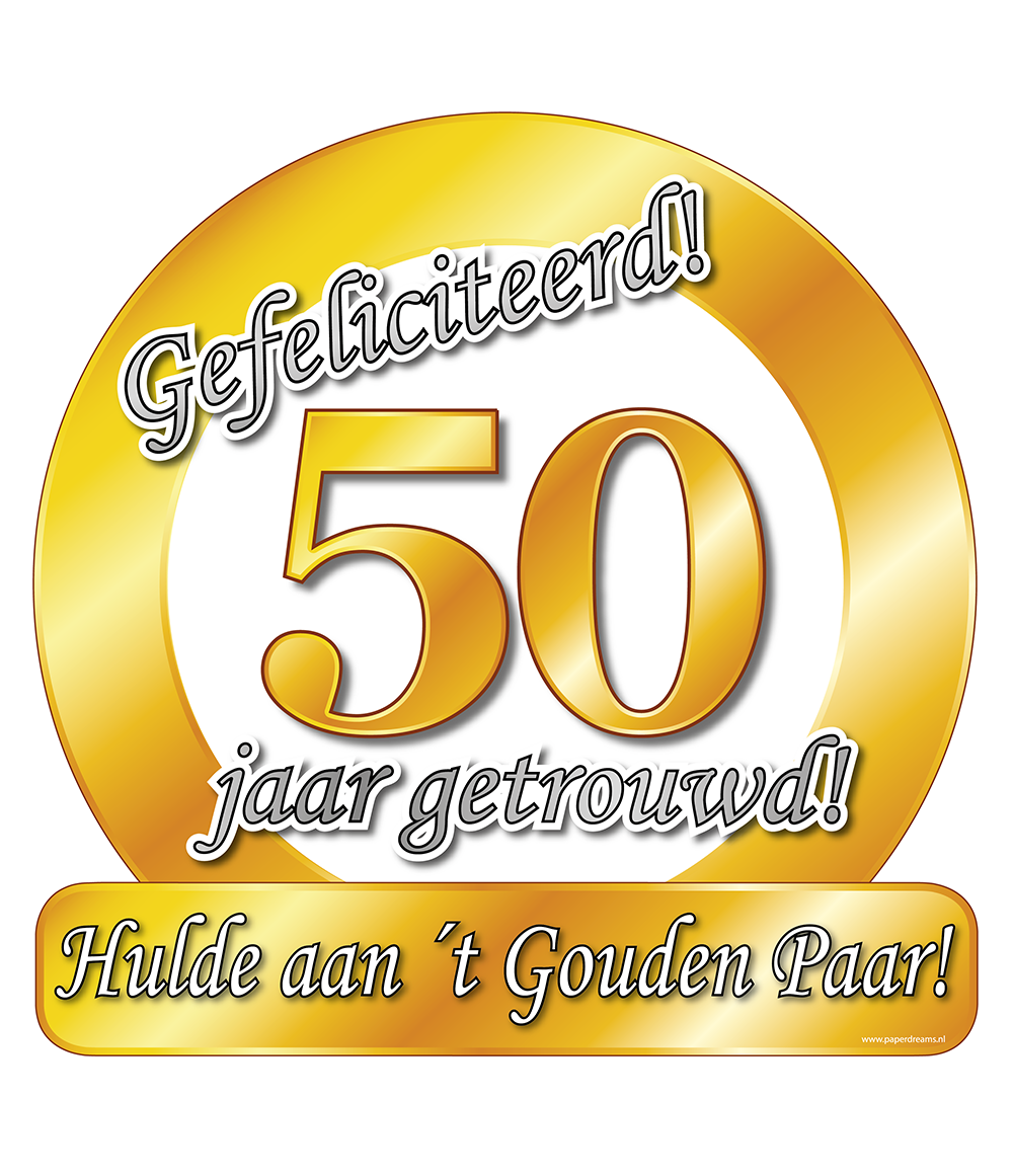 Huldeschild 50 jaar getrouwd
