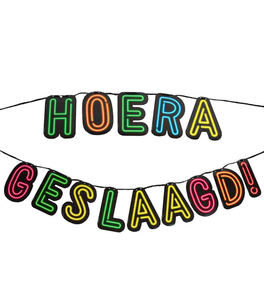 Neon Letterslinger Geslaagd