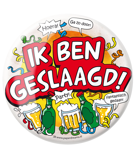 Button XL Geslaagd