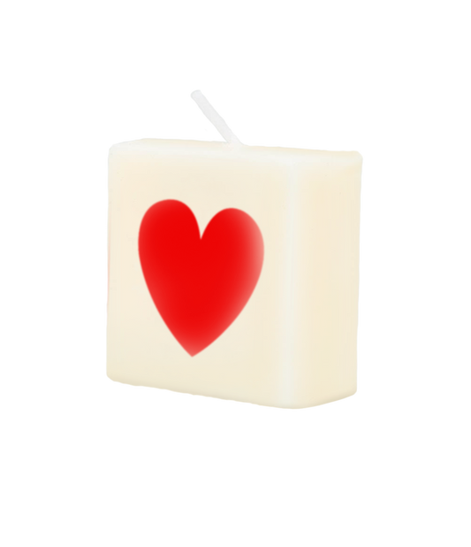 Blokkaarsje Hartje rood