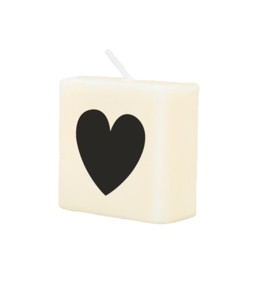 Blokkaarsje Hartje zwart