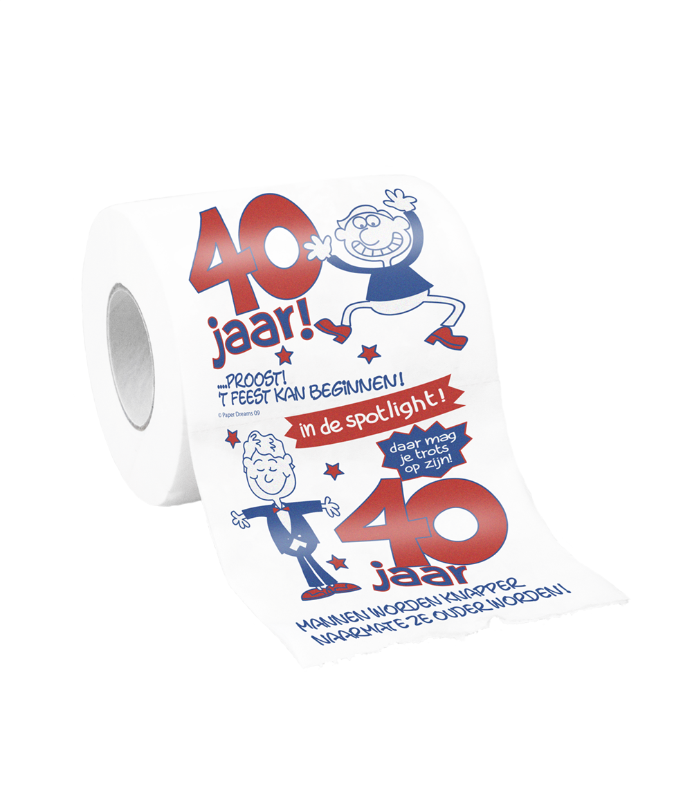 Toiletpapier 40 jaar Man