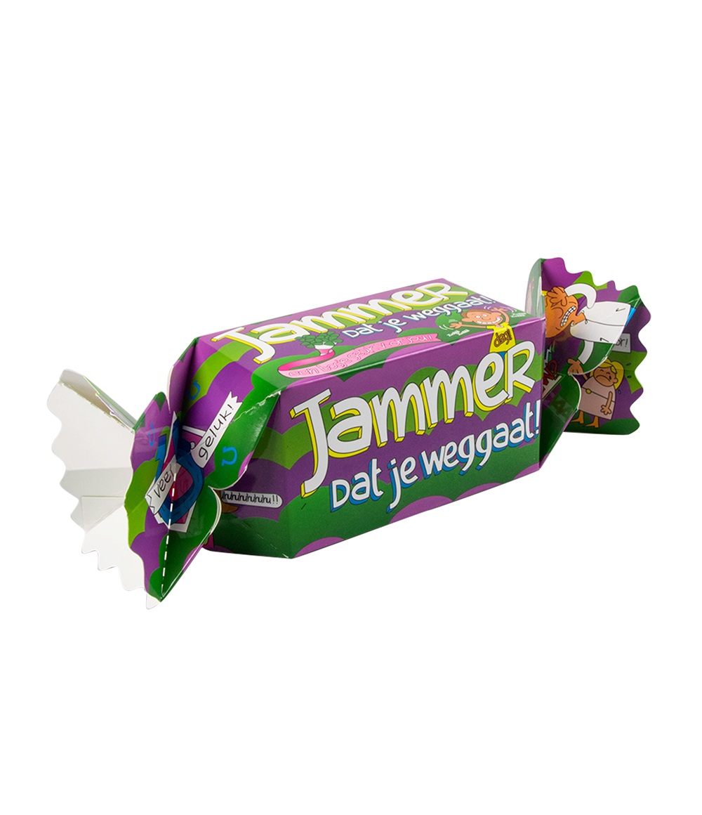 Snoepverpakking Jammer dat je weggaat