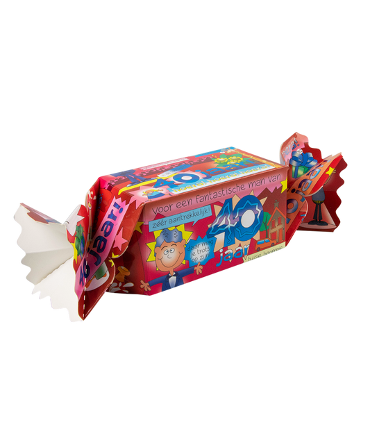 Snoepverpakking 40 jaar man
