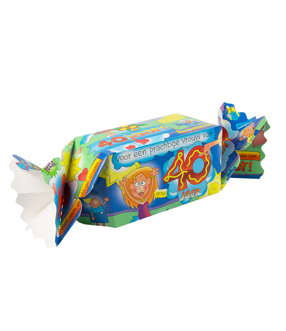 Snoepverpakking 40 jaar vrouw