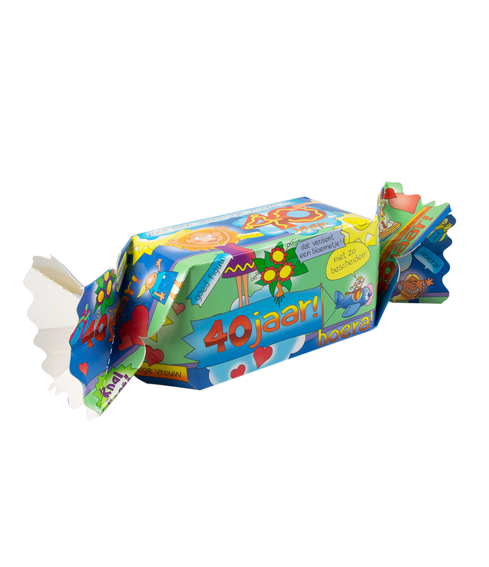 Snoepverpakking 40 jaar vrouw
