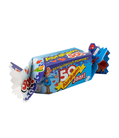 Snoepverpakking Abraham 50 jaar