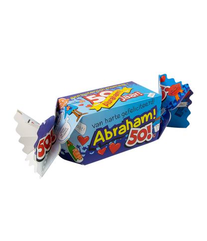 Snoepverpakking Abraham 50 jaar