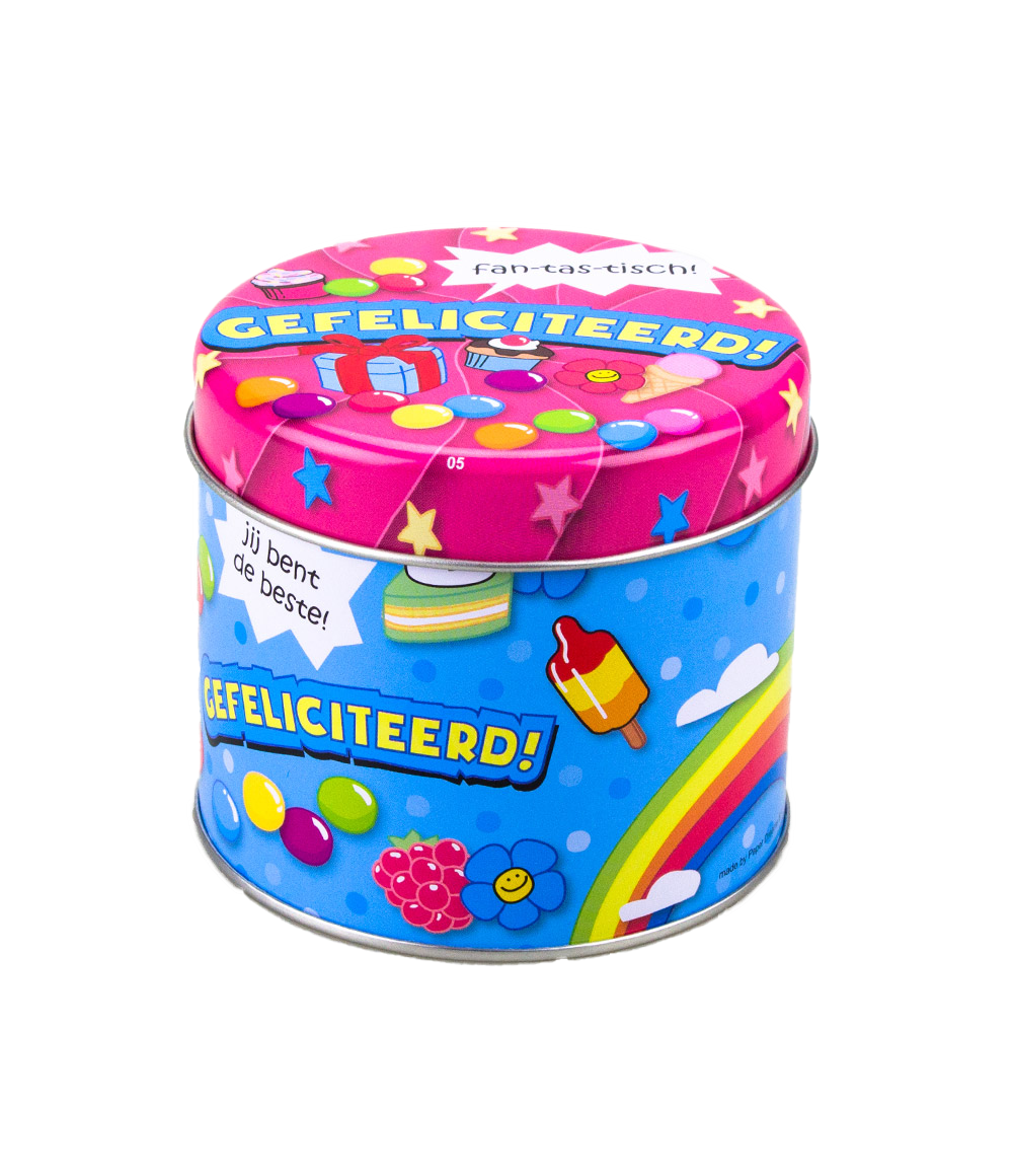 Snoepblikje Gefeliciteerd