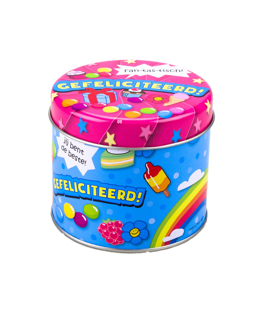 Snoepblikje Gefeliciteerd