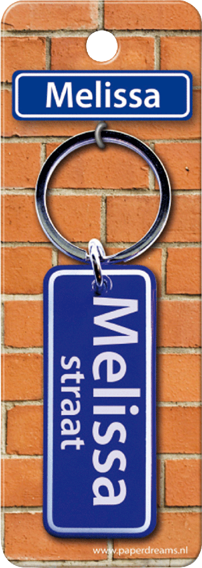 Melissa Straat sleutelhanger