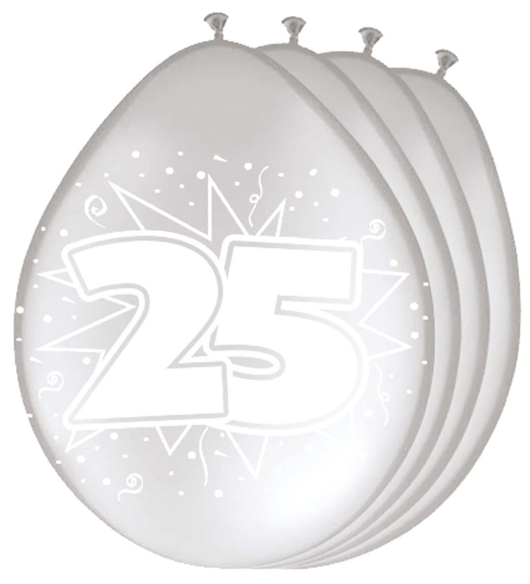 Ballonnen 25  Zilver