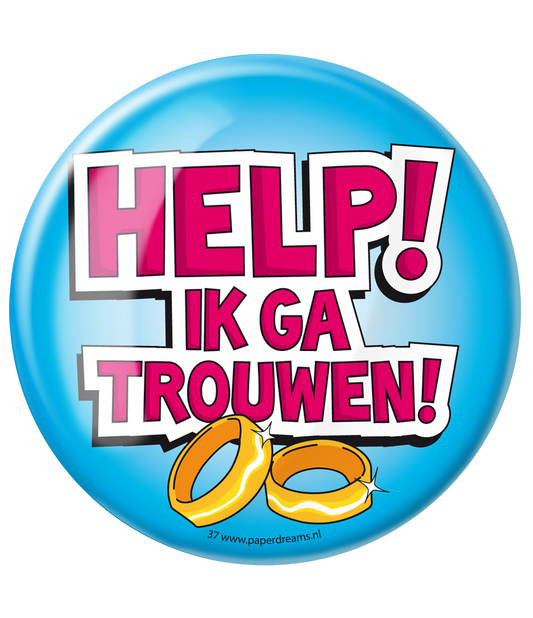 Button XL Help ik ga trouwen