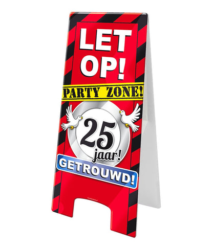 Warning Sign 25 jaar getrouwd