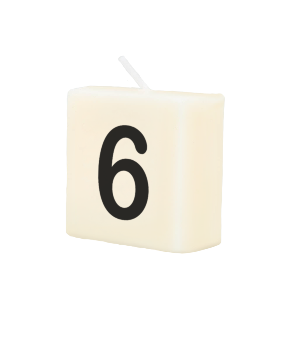 Cijferkaarsje 6