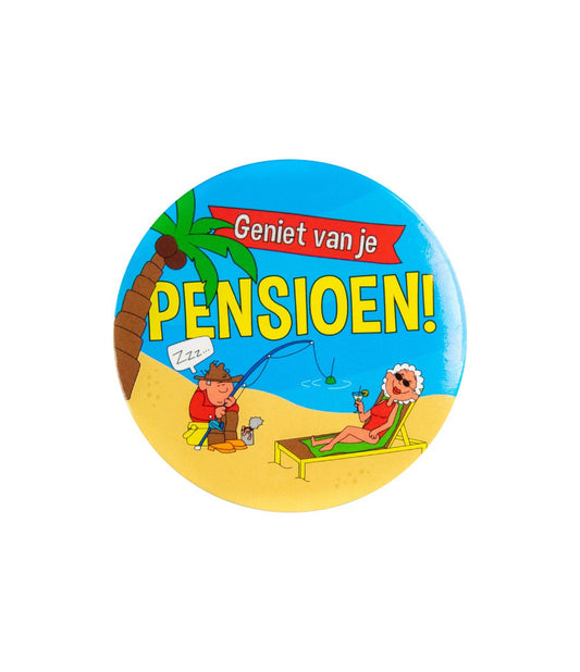 Button Pensioen Cartoon