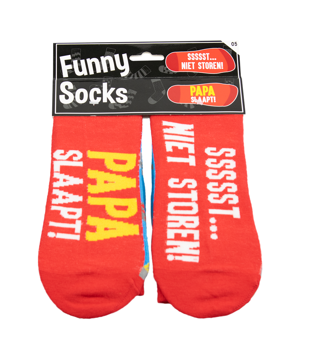Funny Socks Papa slaapt