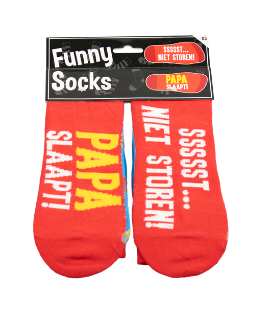 Funny Socks Papa slaapt