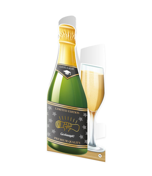 Wenskaart Geslaagd Champagne