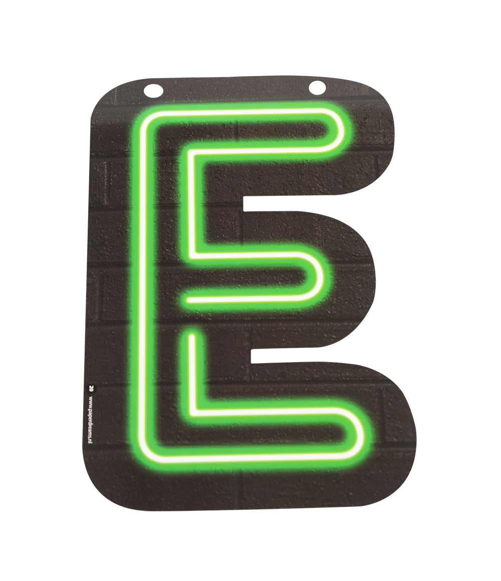 Neon Letter E