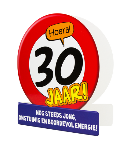 Wenskaart 30 jaar Verkeersbord