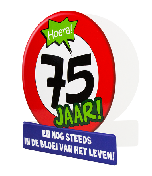 Wenskaart 75 jaar Verkeersbord
