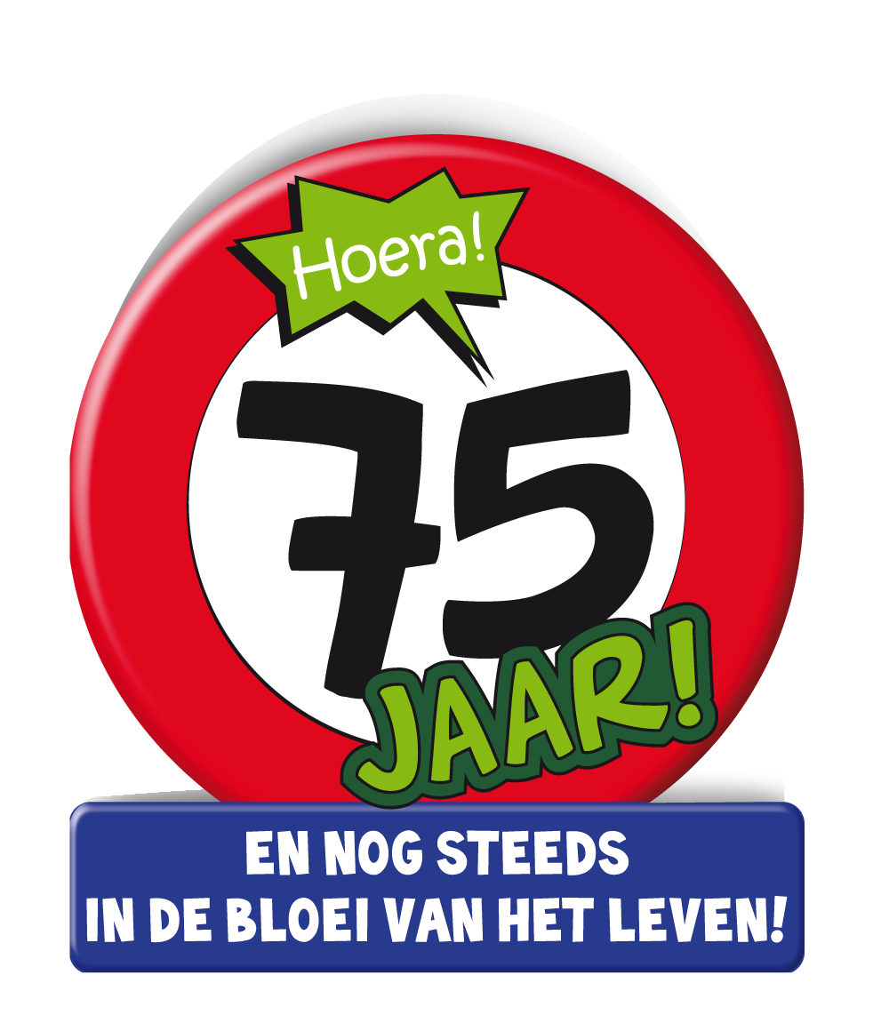 Wenskaart 75 jaar Verkeersbord