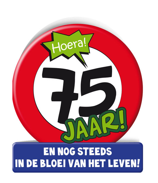 Wenskaart 75 jaar Verkeersbord