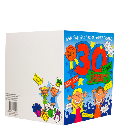 Wenskaart 30 jaar Cartoon