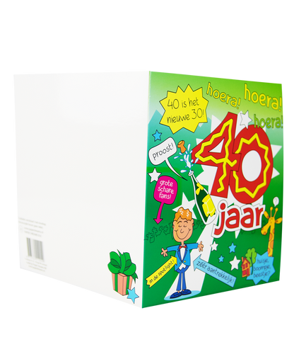 Wenskaart 40 jaar Man Cartoon