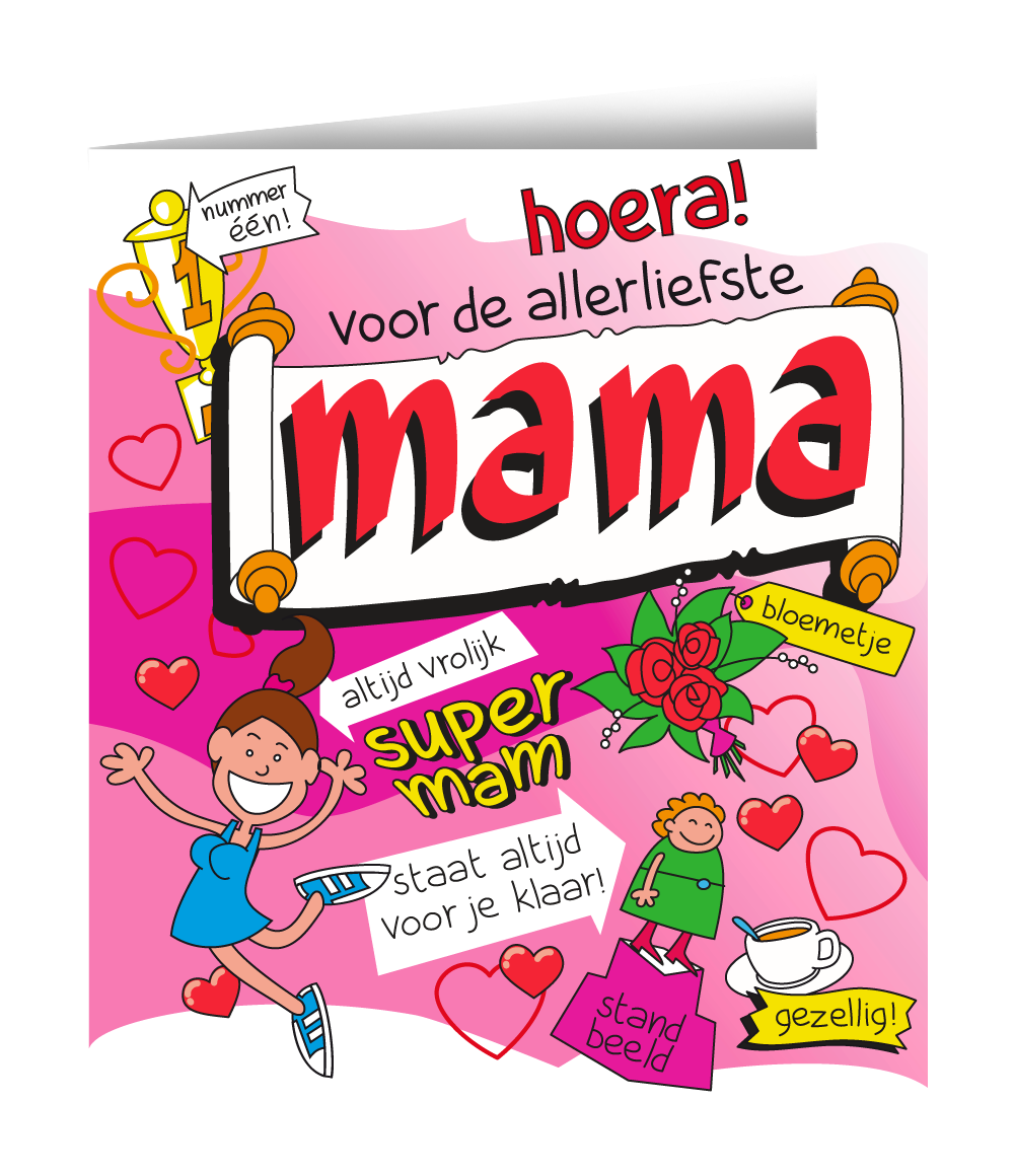 Wenskaart Mama Cartoon