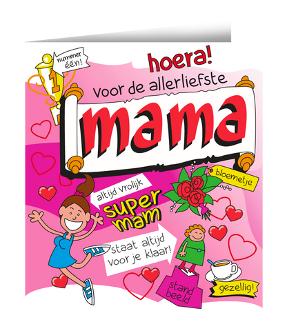 Wenskaart Mama Cartoon