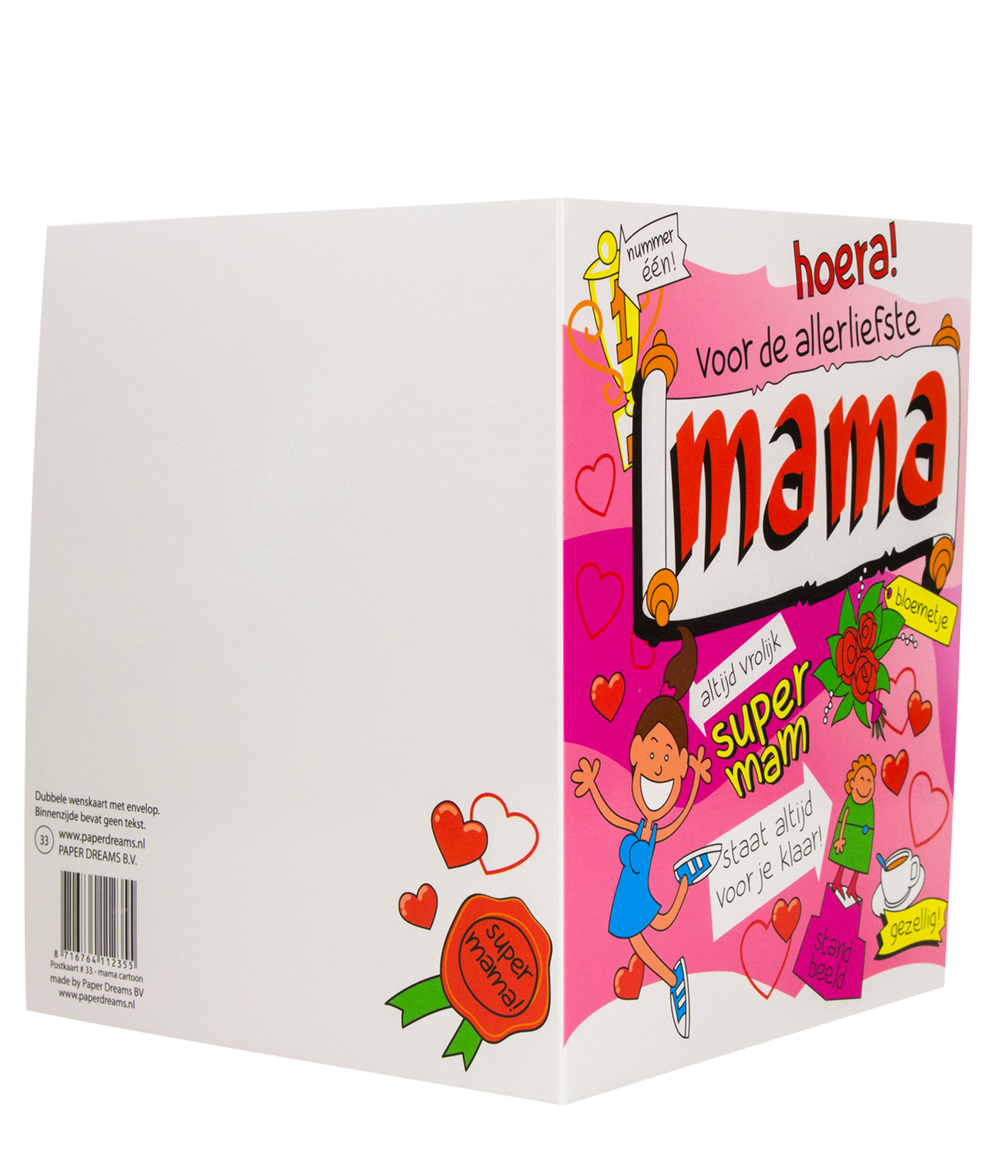 Wenskaart Mama Cartoon
