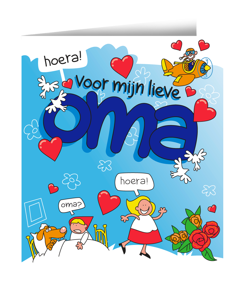 Wenskaart Oma Cartoon
