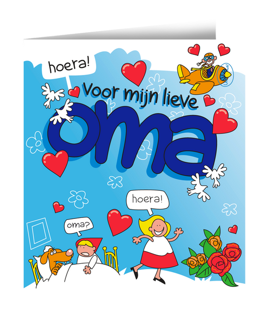 Wenskaart Oma Cartoon