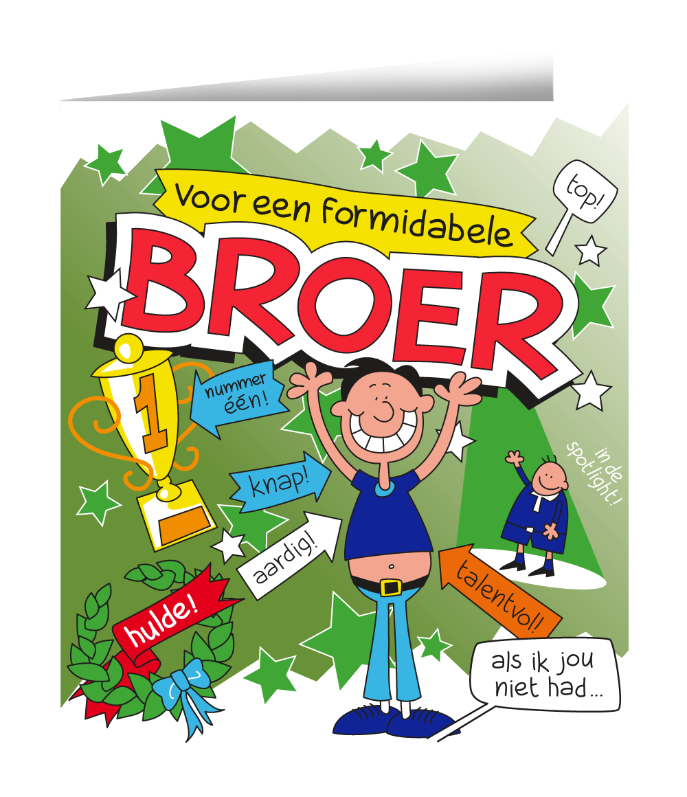 Wenskaart Broer Cartoon