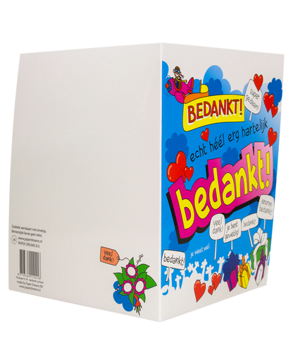 Wenskaart Bedankt Cartoon