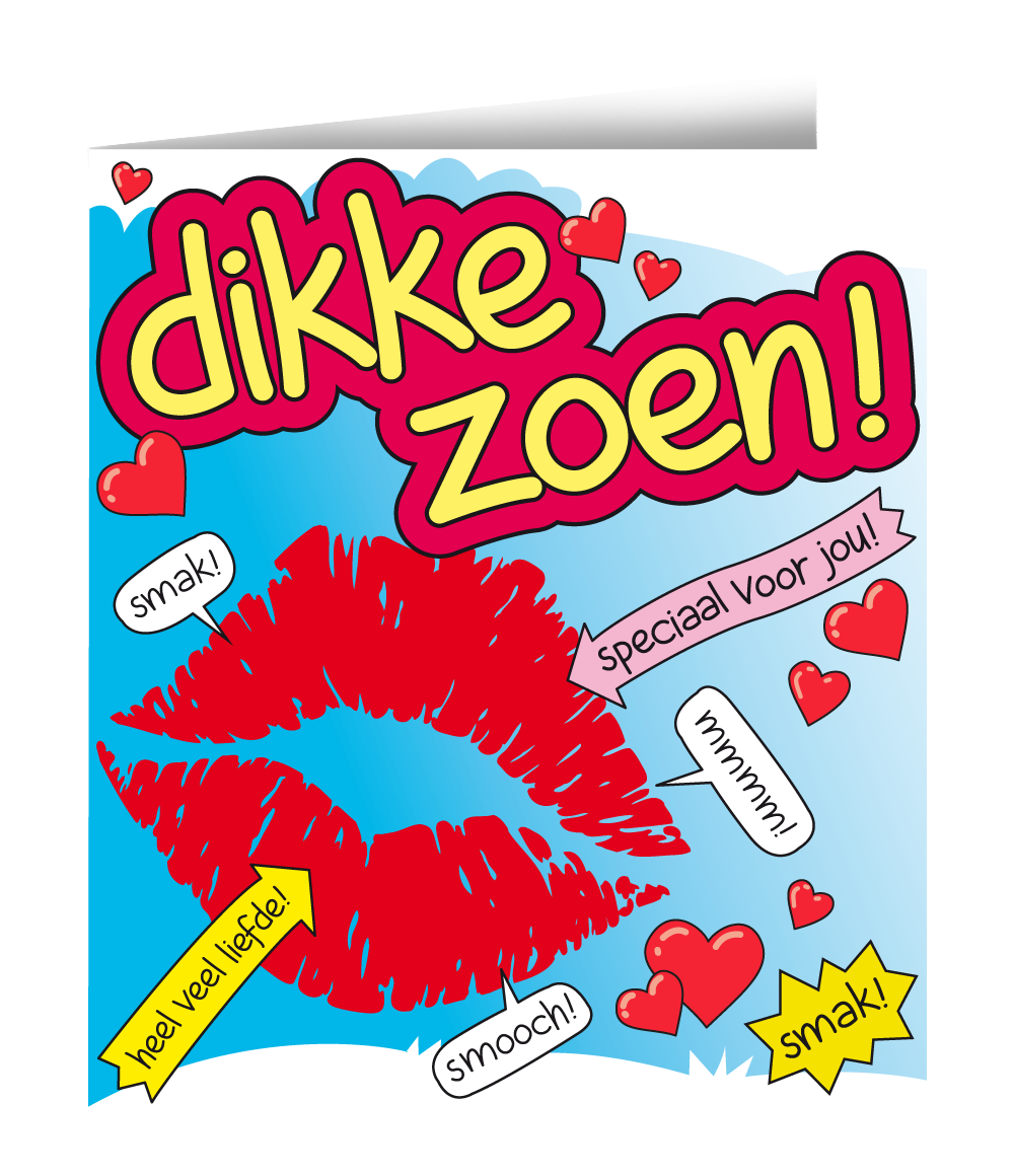 Wenskaart Dikke Zoen