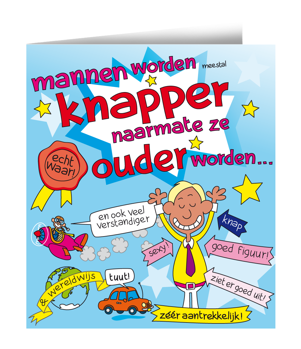 Wenskaart Mannen Cartoon