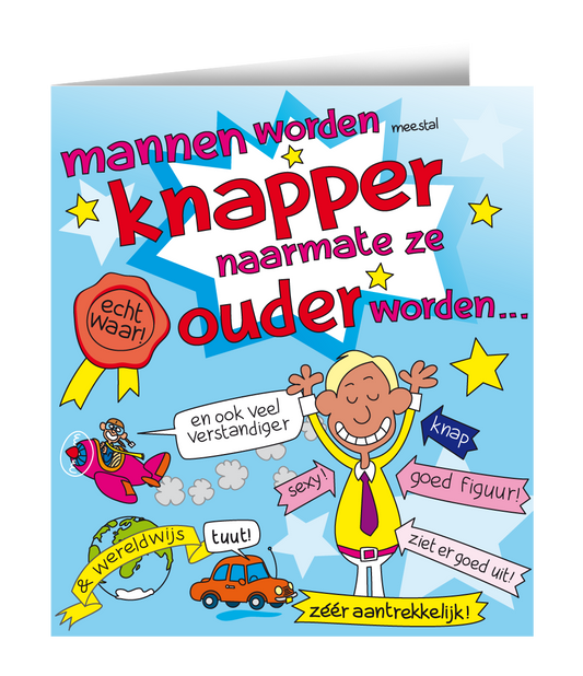 Wenskaart Mannen Cartoon