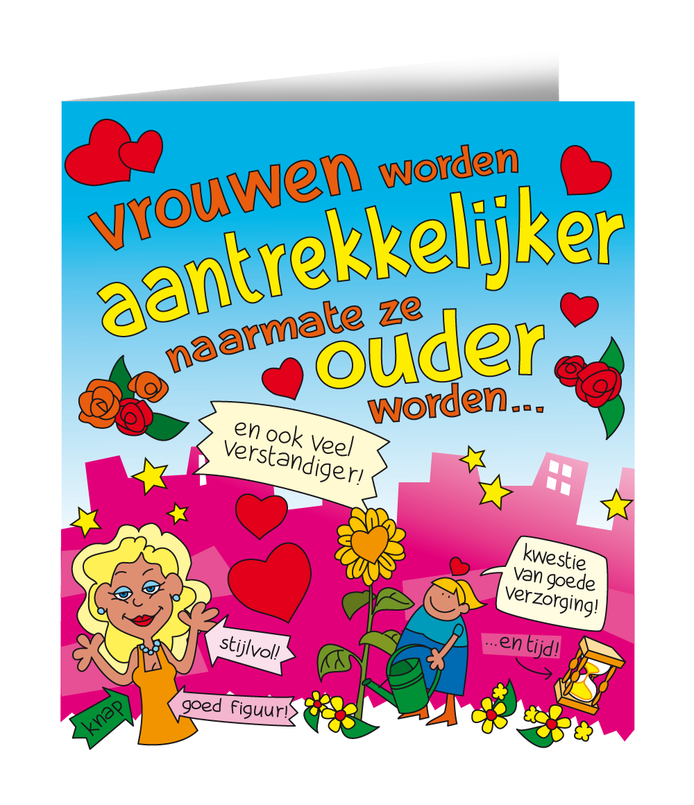 Wenskaart Vrouwen Cartoon