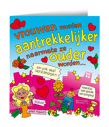 Wenskaart Vrouwen Cartoon