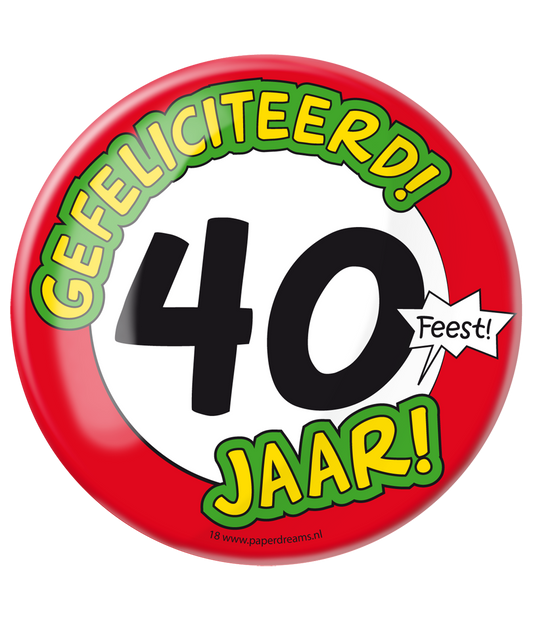 Button XL 40 jaar