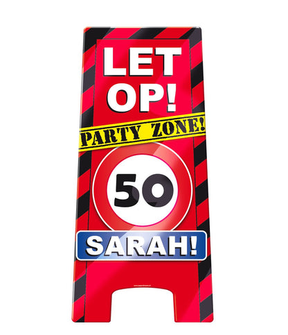 Warning Sign Sarah 50 jaar