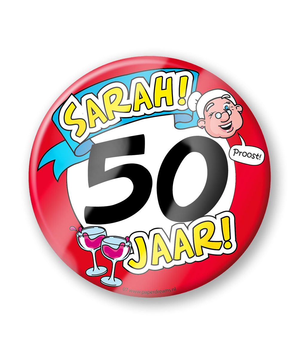 Bierviltjes Sarah 50 jaar
