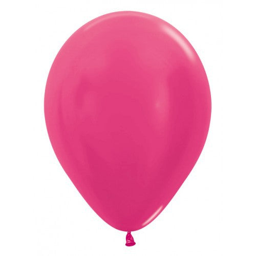 Ballon Metallic fuchsia 12cm